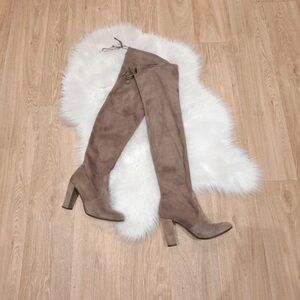 Elegant Taupe Over-the-Knee Boots